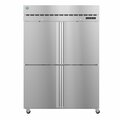 Hoshizaki America Freezer, Two Section Upright, Half Stainless Doors with Lock F2A-HS